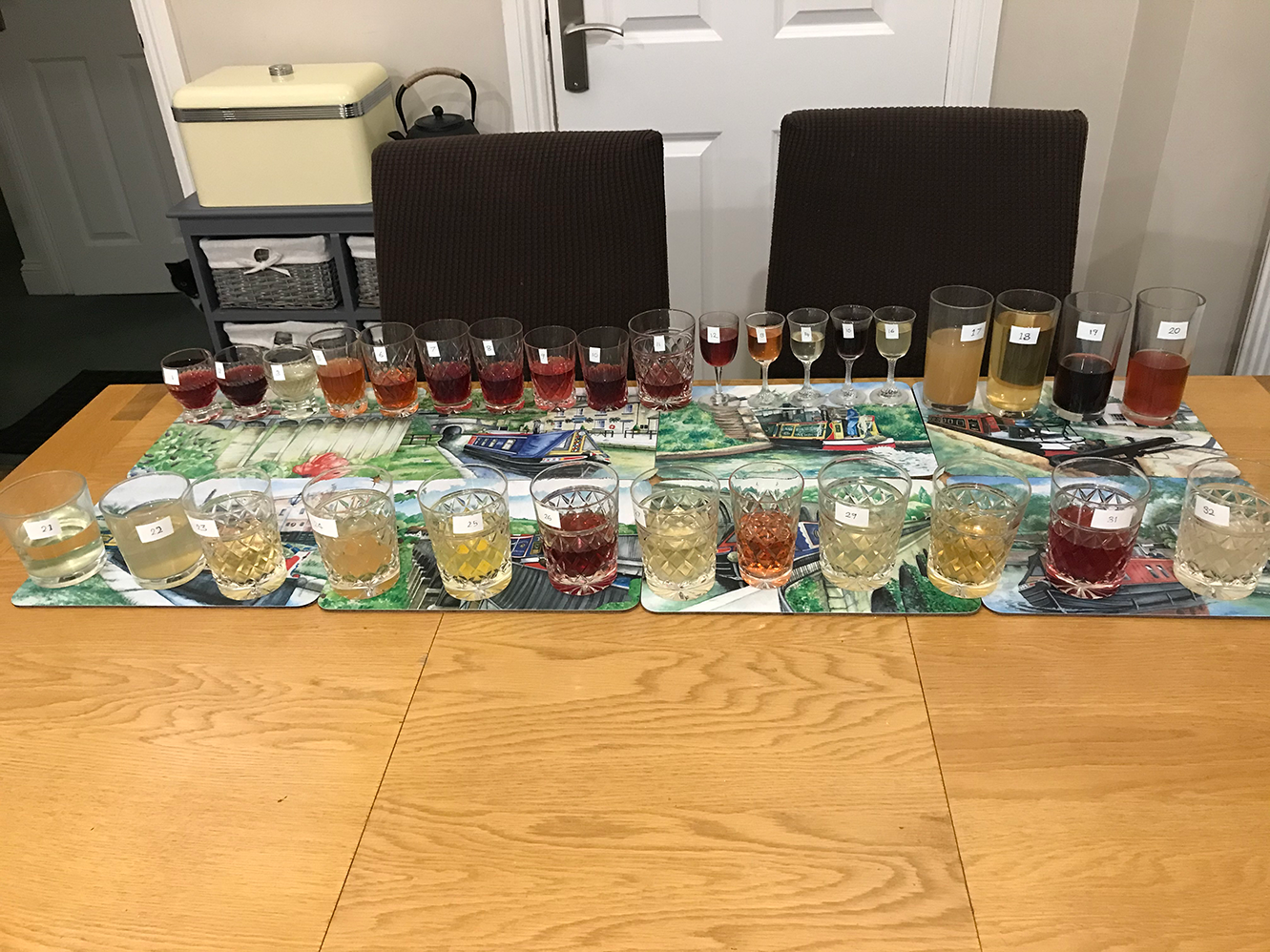 Taste testing fruit wines