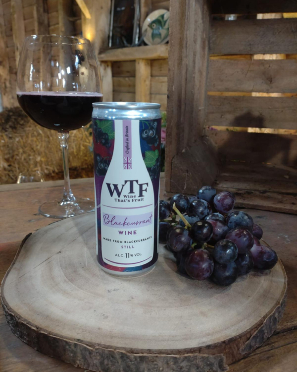 Alan Titchmarsh holding a glass of our blackcurrant wine during Love Your Weekend filming